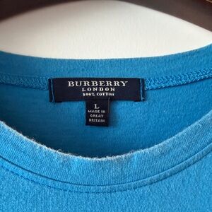 Burberry Vibrant Blue Cotton Tee